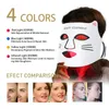 Depilador menino com uke rosto máscara dobrável pdt vermelho led terapia de luz beleza 2 cores rejuvenescimento da pele 231128
