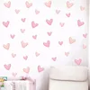 Adesivi da parete 60pcs Pink rosa morbido grande forma del cuore per la decorazione per la casa per la casa per bambini rimovibile impermeabile