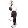 Halloween long hair Reindeer Mascot Costume Simulation Cartoon Character Outfits Suit Adults Size Outfit Unisex Birthday Christmas Carnival Fancy Dress