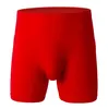 Onderbroek Sexy Mens Underwear Solid Color Ice Silk Boxer Shorts Sports Middle Taille