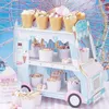 Cake Tools ice cream party decoration Display Stand Cupcakes Event Party Disposable Birthday Decoration Cupcake Sugar Sweets Crafts Display 231129