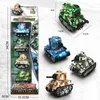 Diecast Model 4pcs Alaşım Zırhlı Tank Araba Modeli Çocuklar S q Versiyon Ribaund Oyuncak Hediyesi 231128