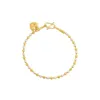 Link Bracelets MxGxFam ( 18 Cm ) Short Size Beads For Women Men Mix White 2 Gold Color High Quality