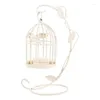 Candle Holders Metal Holder Hollow Out Bird Cage Vintage Hanging Candlestick Lantern For Home Wedding Centerpiece Decoration Easy To Use