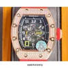 Designer Ri mliles Montres de luxe Montre mécanique Rm030 Mouvement automatique suisse Miroir saphir Bracelet de montre en caoutchouc importéECXI