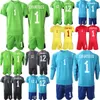 National Team GK Long Sleeve Belgien målvakt Soccer Jersey Set 1 Thibaut Courtois 12 Simon Mignolet 13 Koen Casteels 13 Matz Sels Football Shirt 23/24 Herr Kids