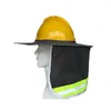 Berets Sunshade Outdoor Construction Safety Hard Hat Sun Shade Neck Shield Reflective Stripe Protective Helmets