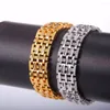 Bangle U7 grote armbanden armbanden zilver/gouden kleur dikke handketen armband voor mannen/vrouwen geschenk sieraden 2023 H1015