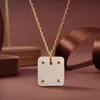 Collana H per coppia di designer da donna Placcato in oro 18K T0P Materiali avanzati Riproduzioni ufficiali Gioielli Moda Regalo di lusso per fidanzata con scatola 032