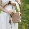 Fashion Women's Straw Weave Bucket Bags Logo Letter Printing Designer Crossbody Bag Handbags212e