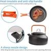 Camp Kitchen Camping Cookware Kit Outdoor Cooking Set Aluminum Equipment Pot Travel Tableware Hiking Picnic BBQ 231128