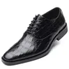 Chaussures de bureau en cuir pour hommes, chaussures d'affaires décontractées, à la mode, plates pour fête de mariage, grande taille 48