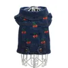 Ropa para perros Perros y gatos Jean et Vest Diseño de cerezas Pet Puppy Denim Coat Primavera/Otoño Ropavaiduryd