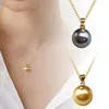 チェーンベイジュチェーン女性の母親の日ギフトのためのセット：丸い真珠のネックレスバックルボーン太い女性女性