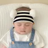 Haarschmuck, Cartoon-Baby-Stirnband, niedlicher Haarball, gestreift, geborener Junge, Mädchen, Haarband, elastisch, breit, Turban, Kopftuch für Kinder