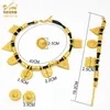Wedding Jewelry Sets Female African Coin Nigerian Luxury Party Gift Dubai Gold Color Necklace Earrings Bracelet Ring Jewellery 231128