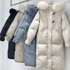 Hiver nouvelle doudoune en duvet de canard blanc vêtements pour femmes longue longueur au genou veste de pain version coréenne veste en gros pour les femmes veste de sport de plein air mode