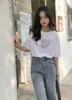 Designer nouveau t-shirt femme High Edition Family Spring/Summer 1917 - 3D Classic Letter Print Sleeve T-Shirt