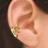 Hoop Earrings Dainty Ear Cuffs Clip For Women Vintage Silver Color/Gold Color Fashion Floral Non-piercing Jewelry