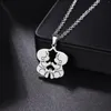 Pendentif Colliers 1pc En Acier Inoxydable Jumeaux Garçon Fille Collier Pour Hommes Femmes Argent Couleur Bijoux Chanceux Fête Des Mères Anniversaire Cadeau