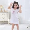 Fille robes bébé robe été infantile à manches courtes coton pyjamas jupe doux mince Style Homewear enfant en bas âge vêtements pour enfants