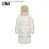 Women's Down Parkas Semi Down Jacket Women Ware Long Loose 2023 Winter New New Three-Proof Courpecial Thick Coat L231129