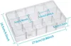 Tape Dispenser Crafts Organizer Storage Box för Washi Tape Art Supplies and Sticker 15 Fack Clear 231129