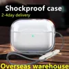 För AirPods 2 Pro Air Pods 3 Pro 2 USB-C Airpod Hörlurtillbehör Solid Silikon Söt skyddande hörlurskydd Apple Trådlös laddning Box Sock Proof Case