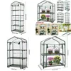 Garden Greenhouses PVC transparent vattentät växt er mini växthusplast utomhusväxter odlar husförsörjning 230601 droppavly dhykx