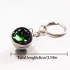 New 12 Constellation Keychains for Women Men Glass Ball Pendant Zodiac Key Chains Rings Zodiac Keyring Holder Birthday