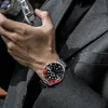 Horloges Klassiek herenhorloge Luxe merk Zakelijk Automatische mechanische horloges Draaibare ring Kalender Roestvrij stalen band WINNAAR Klok 231128