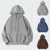 Herren Hoodies Männer Sweatshirt Herbst Winter Lose Fit Mit Kapuze Kordelzug Große Tasche Pullover Tops Dicke Fleece Futter Hoodie