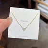 Pendant Necklaces Small Simple Love Heart Zircon Chain Necklace Nimble Mother's Day Woman Wedding Family Friend Gift Jewelry