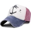 Ball Caps Spring Autumn Couples Hat For Man And Woman Pure Cotton Baseball Do Old Pirate Ship Anchor Brand Hats 5 Colors