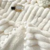 Electric Blanket Tuscan Faux Rabbit Fur Autumn Winter Warm Blanket Luxury B Side Faux Lamb's Wool Weighted Blanket Soft Cozy Warmth Sofa Blankets Q231130