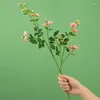 Decorative Flowers 73cm Simulation Little Rose Artificial To Make Old Coke-edge Roses European-style Retro Small Bouquet