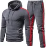 Herrdräkter Mens Track 2 Piece 2023 Autumn Winter Jogging Set Sweatsuits Hoodies Jackets och Athletic Pants Men Clothing