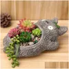 Vases My Neighbour Totoro Figurines Vase Resin Flowerpot Ornaments Funny Succent Plants Flower Pot Home Decor 210310 Drop Delivery Ga Dhaly