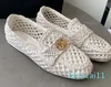 Espadrilles chaussure de créateur baskets de luxe femme chaussures décontractées toile mocassins en cuir véritable conception classique bottes pantoufle