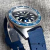 Relógios de pulso AR Domed Sapphire Tandorio 41mm 62MAS Blue Dial NH35A Automático 300m Mergulho Relógio Masculino Cerâmica Bezel Verde Lume 231128
