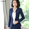 Damenanzüge, grau, professionelle Business-Jacke für Damen, Arbeitskleidung, Bürodame, eleganter weiblicher Blazer, Mantel, Oberteil