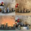 Castiçais de madeira criando atmosfera romântica e acolhedora design versátil tealight suporte para festa data feriado presente