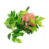 Dekorativa blommor bröllopsgrön blad heminredning fest 20 lysdioder med lätt sträng konstgjord blommor vinrankor romantisk hängande batteri