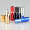 5ml UV Coated Essential Oil Roll On Bottle Stainless Steel Roller Ball Aluminum Lids fragrance Perfume Cujdc