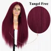 Synthetic Wigs Selling Women's Wigs Small Lace Yaki Medium Length Straight Hair Synthetic Fiber Headband Wigs