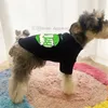 Designer Dogs Clothes Brand Dog Apparel with Classic Letters Pattern Soft Breathable Cotton Dog Shirts Summer Pet T Shirt Sweatshirts for Small Dog Apple Navy S A645