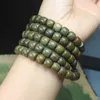 Strand Green Sandalwood Apple Bead Buddha Hand String 108 Bracelet Rosary Belt Fragrance Men's And Women's Literary Jewelry