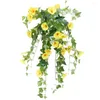 Fiori Decorativi 65 Cm Cesto Appeso Artificiale Morning Glory Fiore Manma Petunia Orchidea Per La Decorazione Domestica Di Nozze 1 Pz