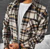 NOVA moda xadrez estampa camisas masculinas de algodão fino com camisa de manga completa casual estilo universitário patchwork cores blusa de casal camisa de jaqueta de alta qualidade ao ar livre