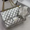 Sac à dos brillant de styliste en cuir verni pour femmes, avec mini porte-monnaie étoile, chaîne en métal doré, sangle réglable, matelassé en diamant, sac à main d'épaule de 24cm, sacs d'école